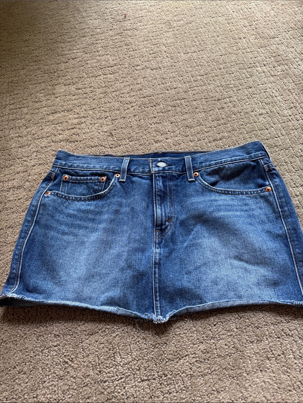 Levi's Medium Blue Denim Mini Skirt